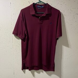 Polo by Ralph Lauren Men's Dark Burgundy Polo with Navy Pony